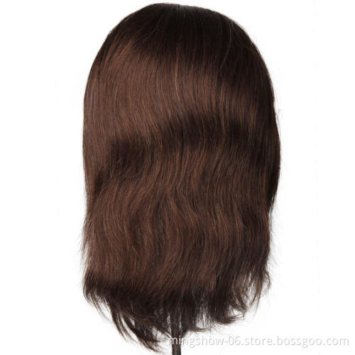 100% human male manikin head hairdresser training head hair practice